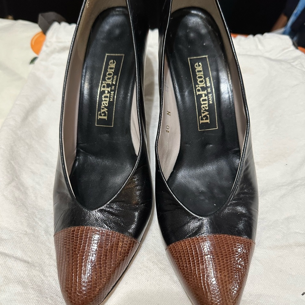 Vintage Leather pumps - Evan-Picone made in Spain